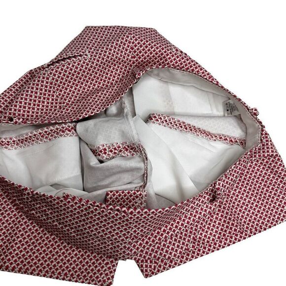 Fairway & Greene pink and white print Bermuda golf shorts size 10 - Picture 12 of 15